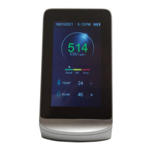 CO2 Messgerät mit Temperatur und Luftfeuchtigkeitstest (4.3 Zoll LCD Display)